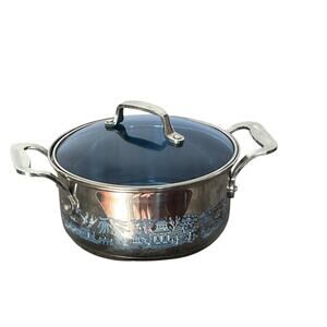 Cuisine Cookware Blue Willow 8" Pot Lid 18/10 Stainless Churchville England